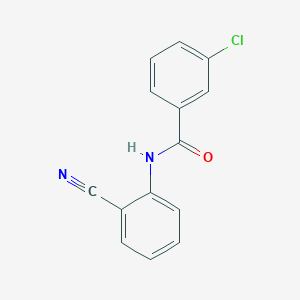 molecular formula C14H9ClN2O B7644599 3-chloro-N-(2-cyanophenyl)benzamide 