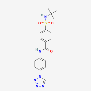 molecular formula C18H20N6O3S B7644603 4-(tert-butylsulfamoyl)-N-[4-(tetrazol-1-yl)phenyl]benzamide 