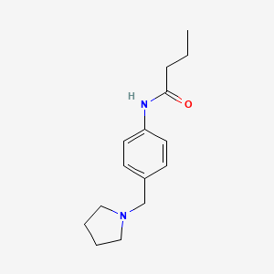 molecular formula C15H22N2O B7644616 N-[4-(pyrrolidin-1-ylmethyl)phenyl]butanamide 