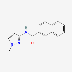 molecular formula C15H13N3O B7644621 N-(1-methylpyrazol-3-yl)naphthalene-2-carboxamide 