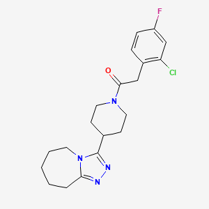 2-(2-chloro-4-fluorophenyl)-1-[4-(6,7,8,9-tetrahydro-5H-[1,2,4]triazolo[4,3-a]azepin-3-yl)piperidin-1-yl]ethanone