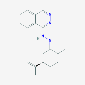 molecular formula C18H20N4 B7644636 N-[(E)-[(5S)-2-methyl-5-prop-1-en-2-ylcyclohex-2-en-1-ylidene]amino]phthalazin-1-amine 