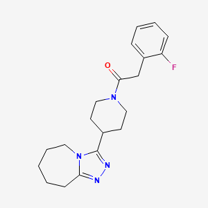 2-(2-fluorophenyl)-1-[4-(6,7,8,9-tetrahydro-5H-[1,2,4]triazolo[4,3-a]azepin-3-yl)piperidin-1-yl]ethanone