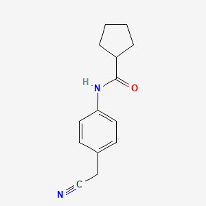 molecular formula C14H16N2O B7644651 N-[4-(cyanomethyl)phenyl]cyclopentanecarboxamide 