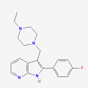 3-[(4-ethylpiperazin-1-yl)methyl]-2-(4-fluorophenyl)-1H-pyrrolo[2,3-b]pyridine