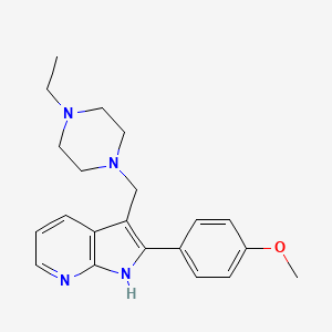 3-[(4-ethylpiperazin-1-yl)methyl]-2-(4-methoxyphenyl)-1H-pyrrolo[2,3-b]pyridine