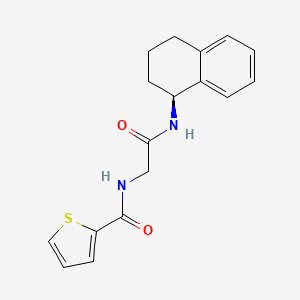 molecular formula C17H18N2O2S B7644665 N-[2-oxo-2-[[(1S)-1,2,3,4-tetrahydronaphthalen-1-yl]amino]ethyl]thiophene-2-carboxamide 