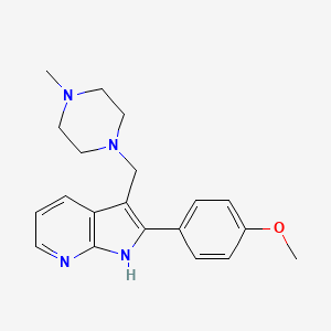 molecular formula C20H24N4O B7644679 2-(4-methoxyphenyl)-3-[(4-methylpiperazin-1-yl)methyl]-1H-pyrrolo[2,3-b]pyridine 