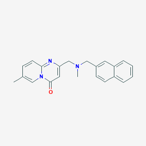 molecular formula C22H21N3O B7644683 7-Methyl-2-[[methyl(naphthalen-2-ylmethyl)amino]methyl]pyrido[1,2-a]pyrimidin-4-one 