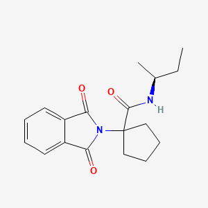 molecular formula C18H22N2O3 B7644699 N-[(2S)-butan-2-yl]-1-(1,3-dioxoisoindol-2-yl)cyclopentane-1-carboxamide 