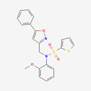 N-(2-methoxyphenyl)-N-[(5-phenyl-1,2-oxazol-3-yl)methyl]thiophene-2-sulfonamide