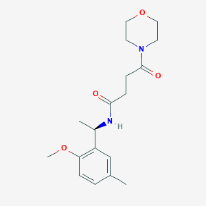 N-[(1R)-1-(2-methoxy-5-methylphenyl)ethyl]-4-morpholin-4-yl-4-oxobutanamide