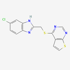 4-[(6-chloro-1H-benzimidazol-2-yl)methylsulfanyl]thieno[2,3-d]pyrimidine