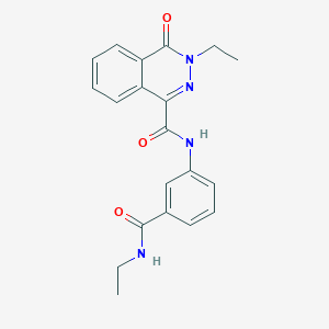 molecular formula C20H20N4O3 B7644747 3-ethyl-N-[3-(ethylcarbamoyl)phenyl]-4-oxophthalazine-1-carboxamide 