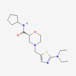 (2R)-N-cyclopentyl-4-[[2-(diethylamino)-1,3-thiazol-5-yl]methyl]morpholine-2-carboxamide