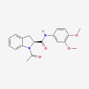 molecular formula C19H20N2O4 B7644778 (2S)-1-acetyl-N-(3,4-dimethoxyphenyl)-2,3-dihydroindole-2-carboxamide 