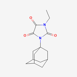 molecular formula C15H20N2O3 B7644783 1-(1-Adamantyl)-3-ethylimidazolidine-2,4,5-trione 