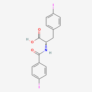 (2S)-2-[(4-iodobenzoyl)amino]-3-(4-iodophenyl)propanoic acid