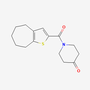 1-(5,6,7,8-tetrahydro-4H-cyclohepta[b]thiophene-2-carbonyl)piperidin-4-one