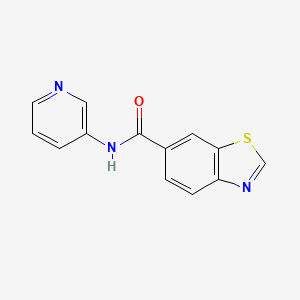 molecular formula C13H9N3OS B7644817 N-pyridin-3-yl-1,3-benzothiazole-6-carboxamide 