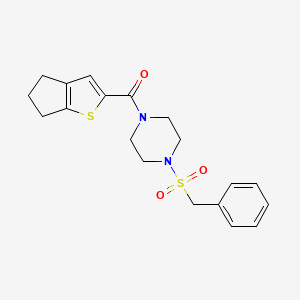 (4-benzylsulfonylpiperazin-1-yl)-(5,6-dihydro-4H-cyclopenta[b]thiophen-2-yl)methanone