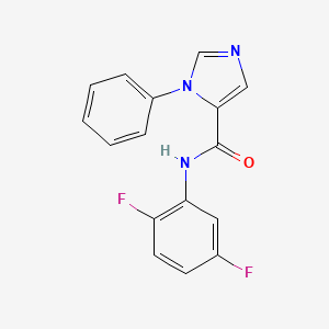 molecular formula C16H11F2N3O B7644844 N-(2,5-difluorophenyl)-3-phenylimidazole-4-carboxamide 