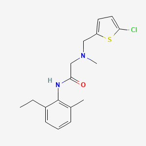 2-[(5-chlorothiophen-2-yl)methyl-methylamino]-N-(2-ethyl-6-methylphenyl)acetamide