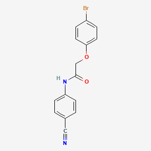 molecular formula C15H11BrN2O2 B7644901 2-(4-bromophenoxy)-N-(4-cyanophenyl)acetamide 