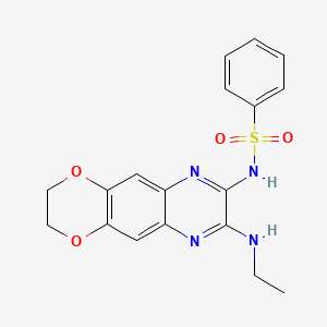 N-[8-(ethylamino)-2,3-dihydro-[1,4]dioxino[2,3-g]quinoxalin-7-yl]benzenesulfonamide