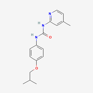 molecular formula C17H21N3O2 B7644949 1-[4-(2-Methylpropoxy)phenyl]-3-(4-methylpyridin-2-yl)urea 