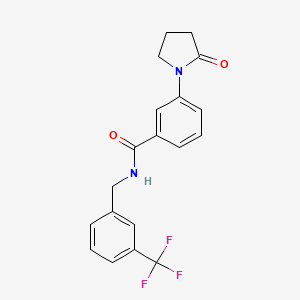 3-(2-oxopyrrolidin-1-yl)-N-[[3-(trifluoromethyl)phenyl]methyl]benzamide