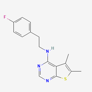 N-[2-(4-fluorophenyl)ethyl]-5,6-dimethylthieno[2,3-d]pyrimidin-4-amine