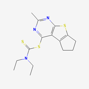 (10-methyl-7-thia-9,11-diazatricyclo[6.4.0.02,6]dodeca-1(8),2(6),9,11-tetraen-12-yl) N,N-diethylcarbamodithioate