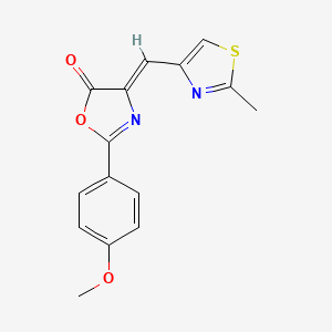 (4Z)-2-(4-methoxyphenyl)-4-[(2-methyl-1,3-thiazol-4-yl)methylidene]-1,3-oxazol-5-one