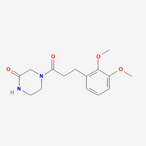 molecular formula C15H20N2O4 B7645089 4-[3-(2,3-Dimethoxyphenyl)propanoyl]piperazin-2-one 