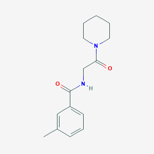 molecular formula C15H20N2O2 B7645126 3-methyl-N-[2-oxo-2-(piperidin-1-yl)ethyl]benzamide 