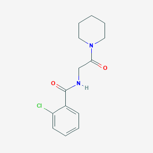 2-chloro-N-[2-oxo-2-(piperidin-1-yl)ethyl]benzamide