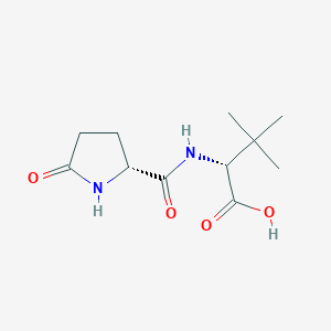 molecular formula C11H18N2O4 B7645158 (2R)-3,3-dimethyl-2-[[(2R)-5-oxopyrrolidine-2-carbonyl]amino]butanoic acid 