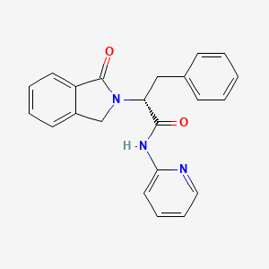 (2R)-2-(3-oxo-1H-isoindol-2-yl)-3-phenyl-N-pyridin-2-ylpropanamide