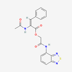 [2-(2,1,3-benzothiadiazol-4-ylamino)-2-oxoethyl] (E)-2-acetamido-3-phenylprop-2-enoate