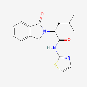 molecular formula C17H19N3O2S B7645178 (2R)-4-methyl-2-(3-oxo-1H-isoindol-2-yl)-N-(1,3-thiazol-2-yl)pentanamide 