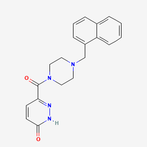 molecular formula C20H20N4O2 B7645188 3-[4-(naphthalen-1-ylmethyl)piperazine-1-carbonyl]-1H-pyridazin-6-one 