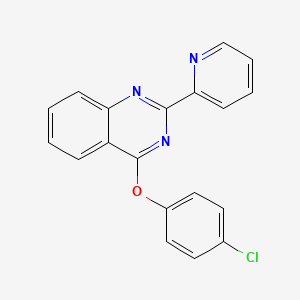 4-(4-Chlorophenoxy)-2-(pyridin-2-yl)quinazoline