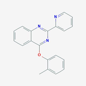 molecular formula C20H15N3O B7645216 4-(2-Methylphenoxy)-2-pyridin-2-ylquinazoline 