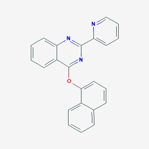 molecular formula C23H15N3O B7645237 4-(Naphthalen-1-yloxy)-2-(pyridin-2-yl)quinazoline 