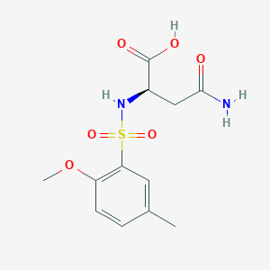 (2R)-4-amino-2-[(2-methoxy-5-methylphenyl)sulfonylamino]-4-oxobutanoic acid