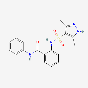 2-[(3,5-dimethyl-1H-pyrazol-4-yl)sulfonylamino]-N-phenylbenzamide