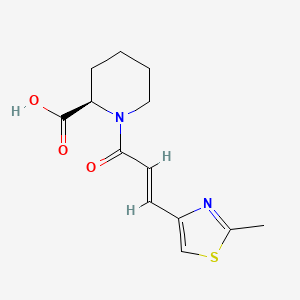 (2R)-1-[(E)-3-(2-methyl-1,3-thiazol-4-yl)prop-2-enoyl]piperidine-2-carboxylic acid