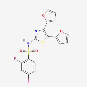 N-[4,5-bis(furan-2-yl)-1,3-thiazol-2-yl]-2,4-difluorobenzenesulfonamide