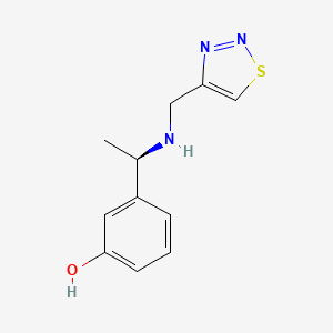 molecular formula C11H13N3OS B7645288 3-[(1R)-1-(thiadiazol-4-ylmethylamino)ethyl]phenol 